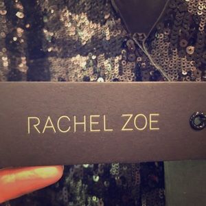 Rachel Zoe long black Sequin gown